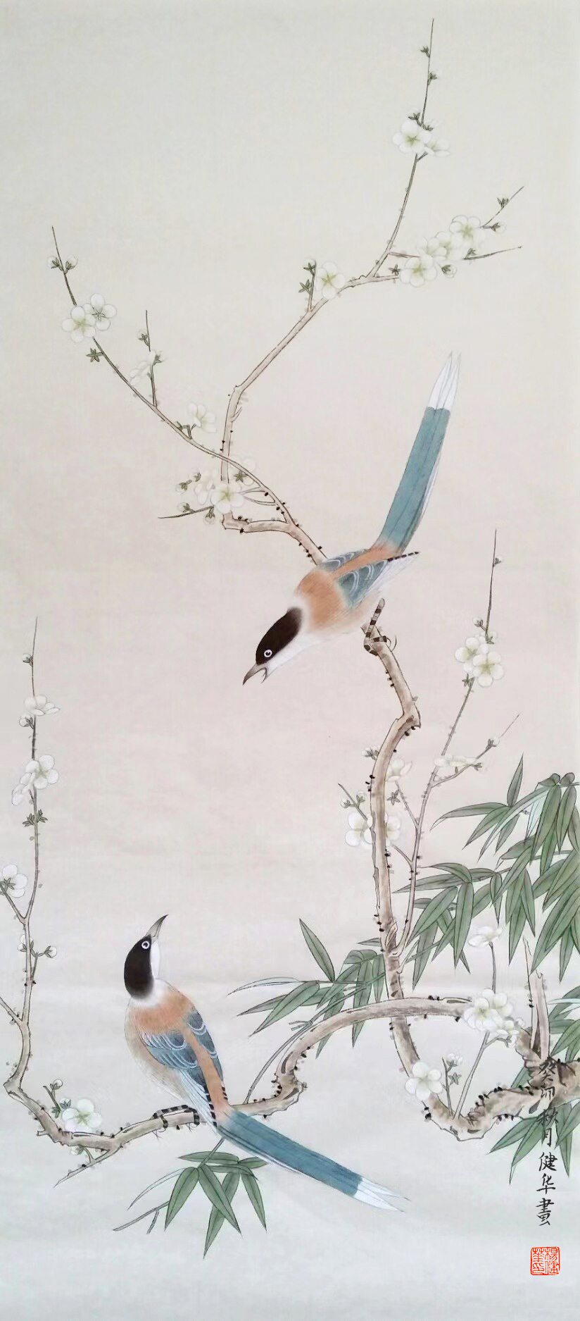 杨健华 喜上眉梢69×46cm